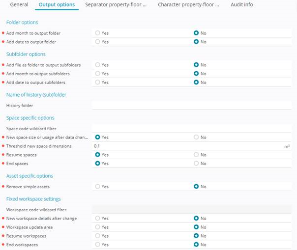 Output options