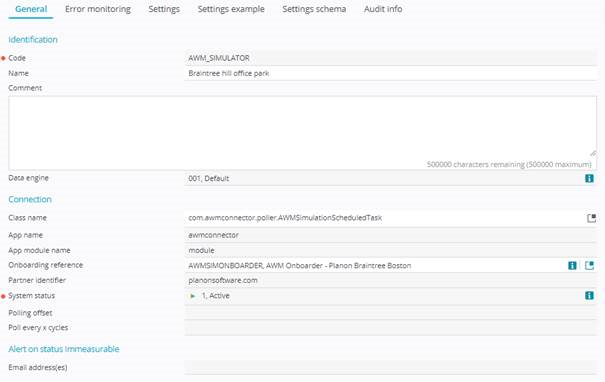 Connector settings