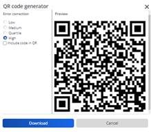 Generate QR code