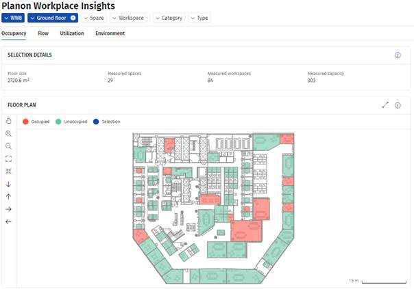 Drawing visible in Planon Workplace Insights