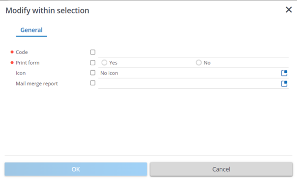 Modify within selection